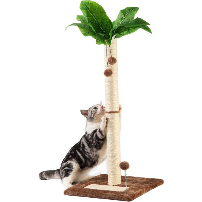 Meilleurs prix pour Grand Griffoir Pour Chat Poteau 80Cm Avec Corde Sisal Arbre A Chat En Bois Design Petit