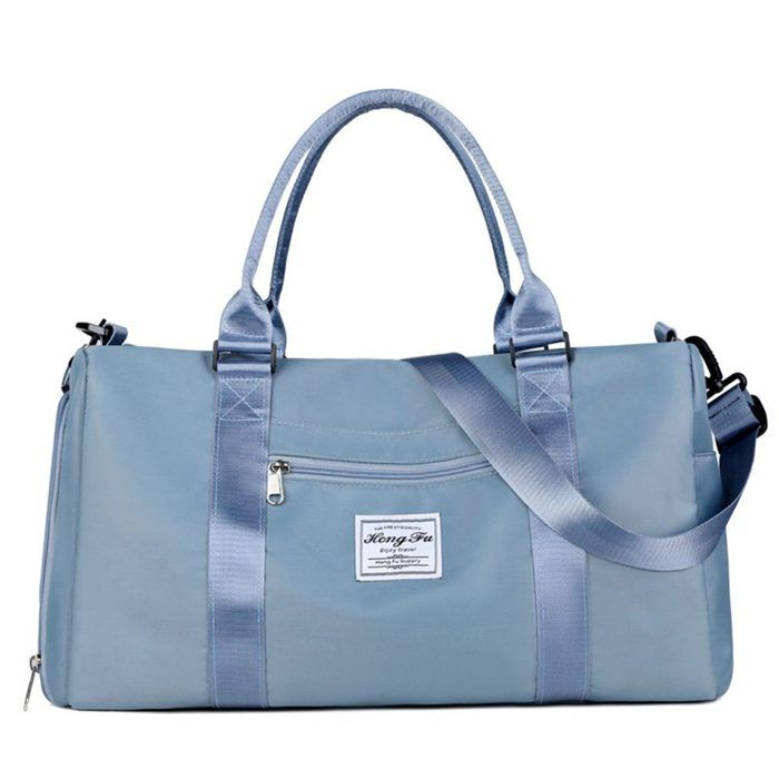 Sac De Voyage Sport Gym 35L - Compartiment à Chaussures Et Poche Humide, Gris, Dimensions 50x26x23 Cm