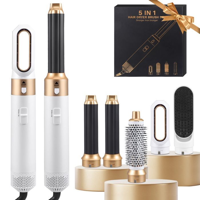 Air Brush 5 en 1 Shark Flex Style Hair 1000W Seche Cheveux Brosse Soufflante Coiffante Airflow Fer a Boucler Auto Boucleur a Air