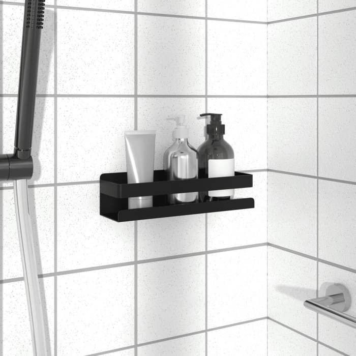 HSF® Étagère de douche noir mat acier inoxydable 304 brossé rsx8159893