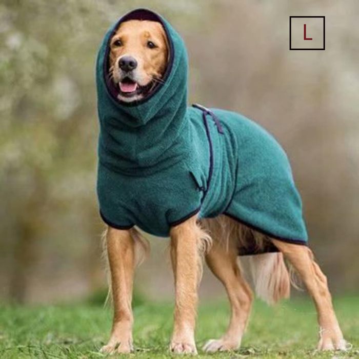 Meilleurs prix pour Ensemble peignoir pour chien avec capuche et sangle réglable + serviette pour pattes