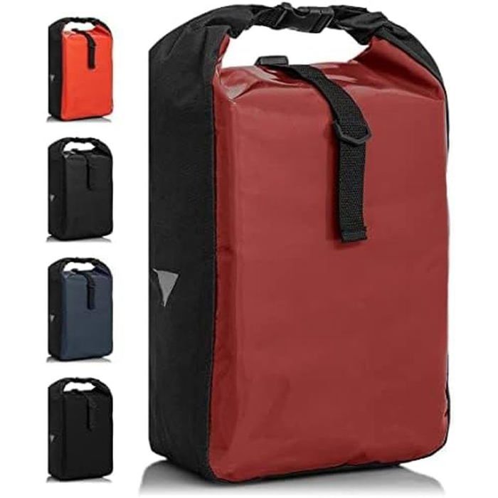 Büchel Merlot - Sacoche de vélo pour Porte-Bagages - Imperméable et Charge jusquà 10 kg - en Tarpaulin