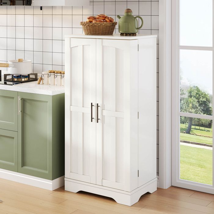 Buffet de cuisine - TANANT - Moderne - 2 portes - LED intégrée - Étagères réglables