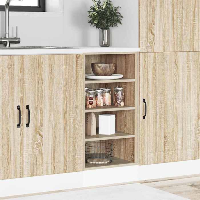Meuble bas de cuisine - vidaXL - Riga - Chêne Sonoma - 40x445x815 cm - Bois dingénierie - Capacité totale 80 kg