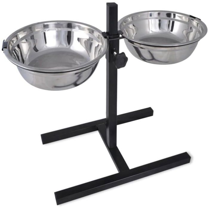 Support réglable avec 2 bols de 41 L pour chien XL Label