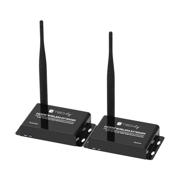 Extendeur HDMI sans fil - TECHly - Full HD 1080p - Portée 50 m - Émetteur et récepteur AV