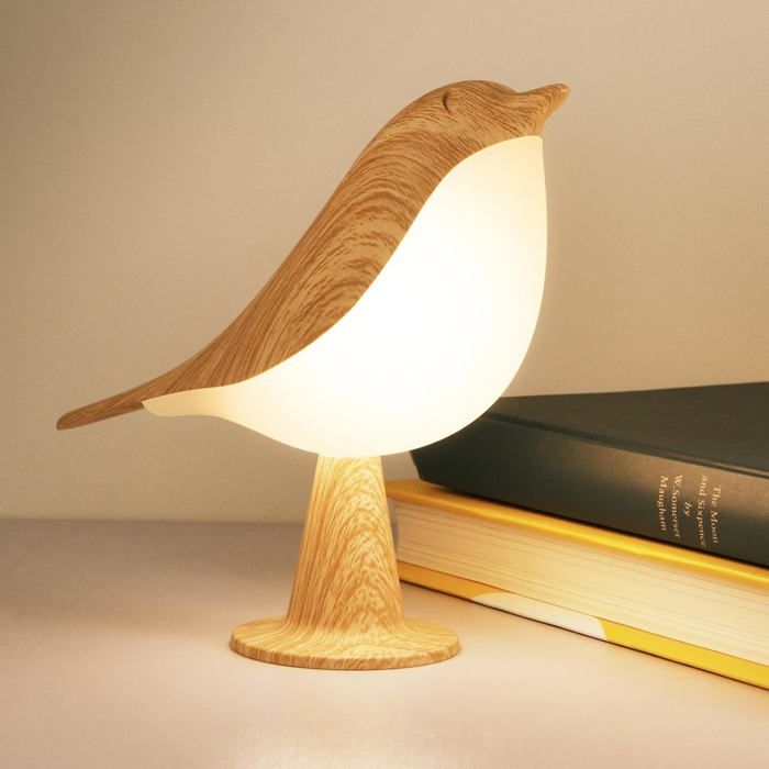 Lampe de chevet décorative en forme doiseau disponible avec trois choix de température de couleur pour salon et chambre