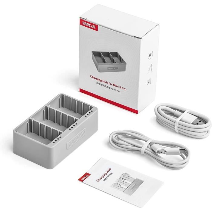 Batteria Dji Mini Se Chargeur Hub 6 En 1 Pour DJI Mini 2/SE - Charge 4 Batteries 2 USB | Station De Charge Complète Hub Charge Simultanée