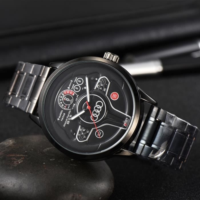 Montre de sport de luxe pour homme Volant de voiture 3D Course