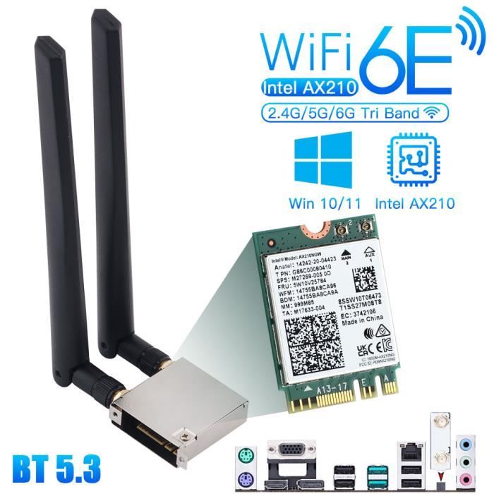 Carte WiFi 6E PCIe Carte WiFi Pour PC 3000 Mbps Bluetooth 5.2 adaptateur  sans fil Bi-bande avec MU-MINO, Compatible Windows 11 - Cdiscount  Informatique