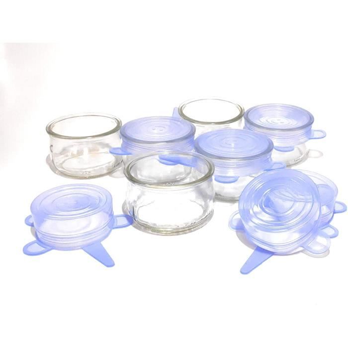 Pot de yaourt en verre avec couvercle plastique - Par 6 - Cdiscount  Electroménager