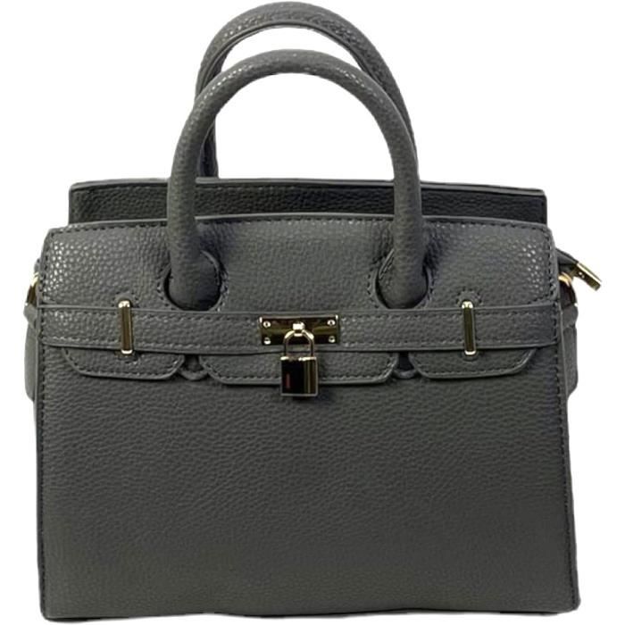 Sac A Main En Cuir Pu Pour Femme Avec Cadenas Decoratif Et Poche Zippee A L Arriere u7840 Rouge Cdiscount Bagagerie Maroquinerie