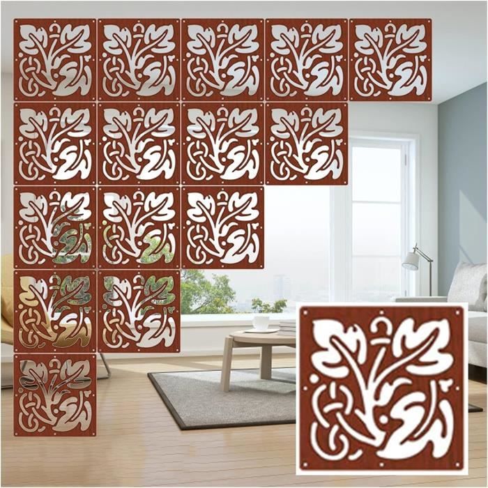 Autocollants Murs Plantes Vertes En Pot - Déco Murale Amovible PVC, 2 Feuilles 30x60cm - Pour Salon, Chambre, Cuisine, Bureau