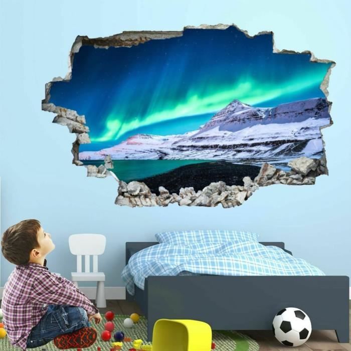 Mario Bros Wall Decal Art Decor Magic World 3D Smashed Sticker Mural Kids Gift Large