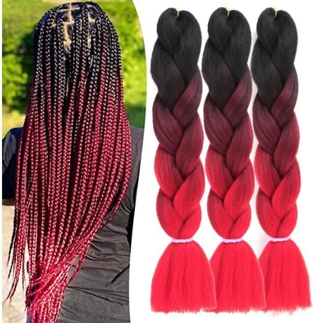 Extensions de Cheveux Tressées Ombre Jumbo Meches Tresses