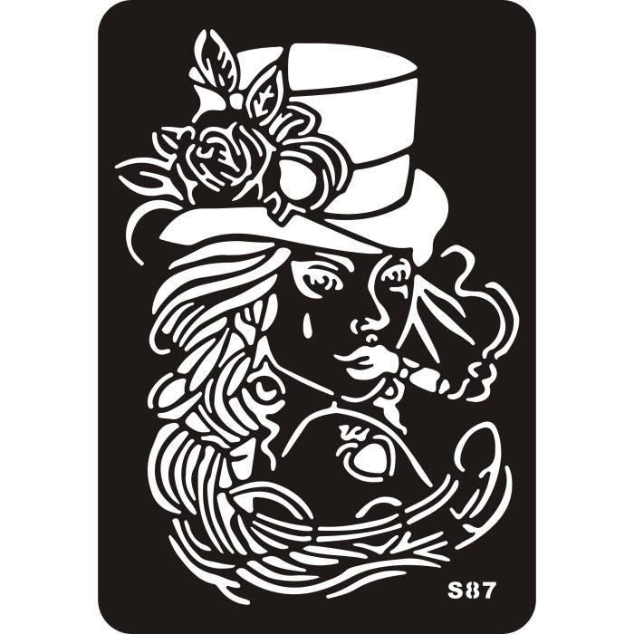 Lot De Pochoirs Aérographe Malinos Sweeties - 8 Motifs - Taille L - Pour Stylos Blopens - À Partir De 4 Ans