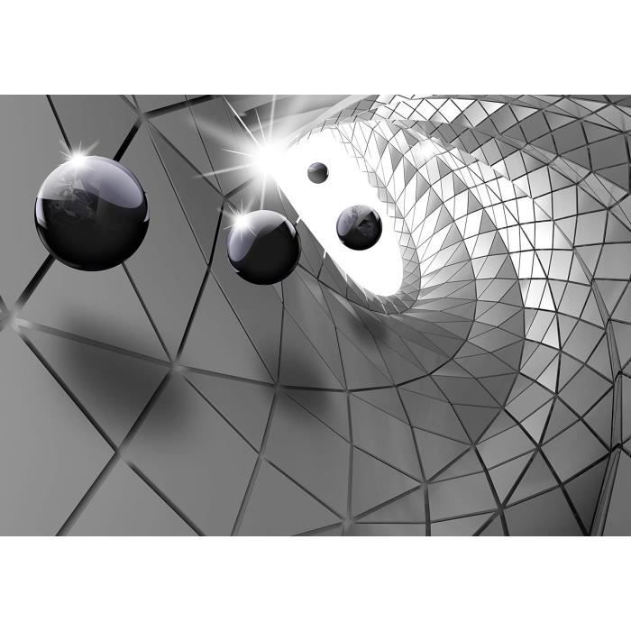 Papier Peint Intissé 3D Effet Abstrait Abstraction 350X256 Cm ...