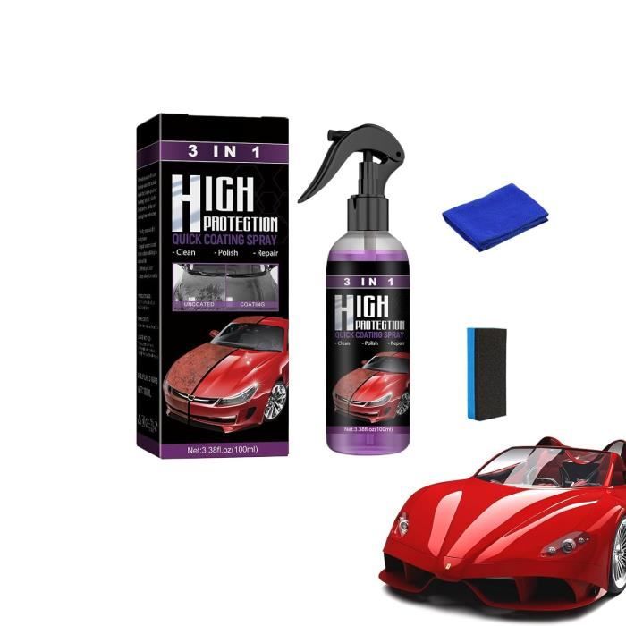 1PCS 3 in 1 Lustrant pour Auto Coating Spray,Car Polishing Agent, Spray De Revêtement De Voiture Rapide, Car Nano Spray Scratch