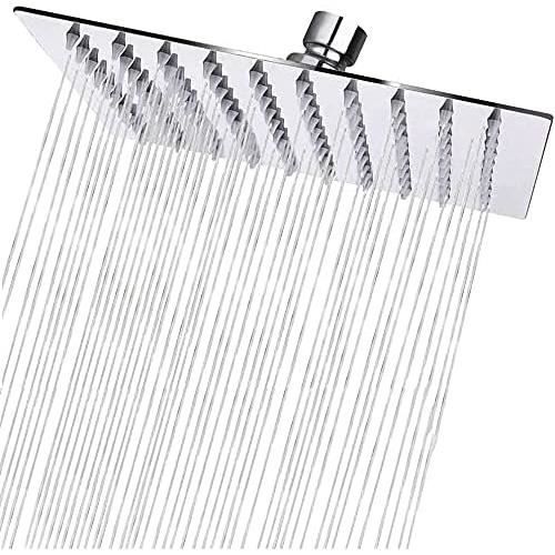 Pommeau De Douche à Effet Pluie HUODAY 12 Pouces Chromé LED - Neuf