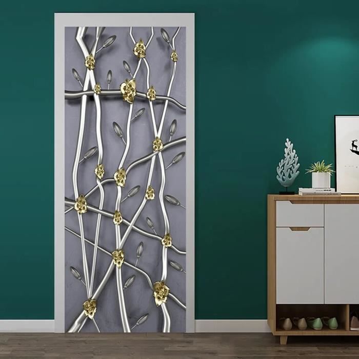 Autocollant Porte 3D Mer 77x200 Cm – Sticker Porte Auto-Adhésif Océan, Décoration Murale PVC Immersive