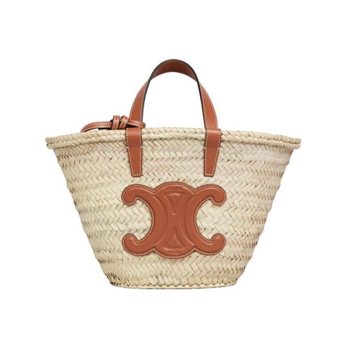 Celine celine TRIOMPHE femme nature tan palmier avec panier classique en cuir de veau Cdiscount Bagagerie Maroquinerie