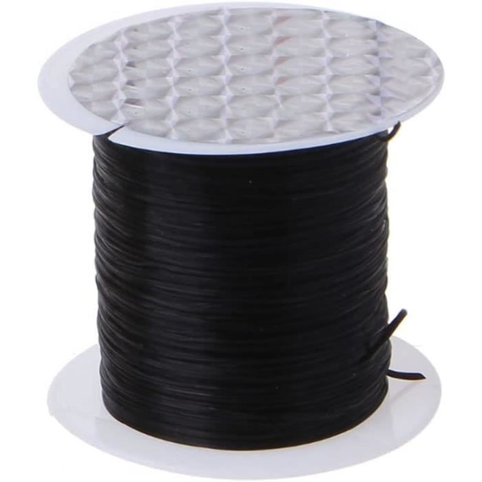 Fil élastique Pour Bracelets - Lot De 2 Rouleaux 450 M, Diamètre 0.2 Mm, Blanc, Pour Perles Et Création Bijoux
