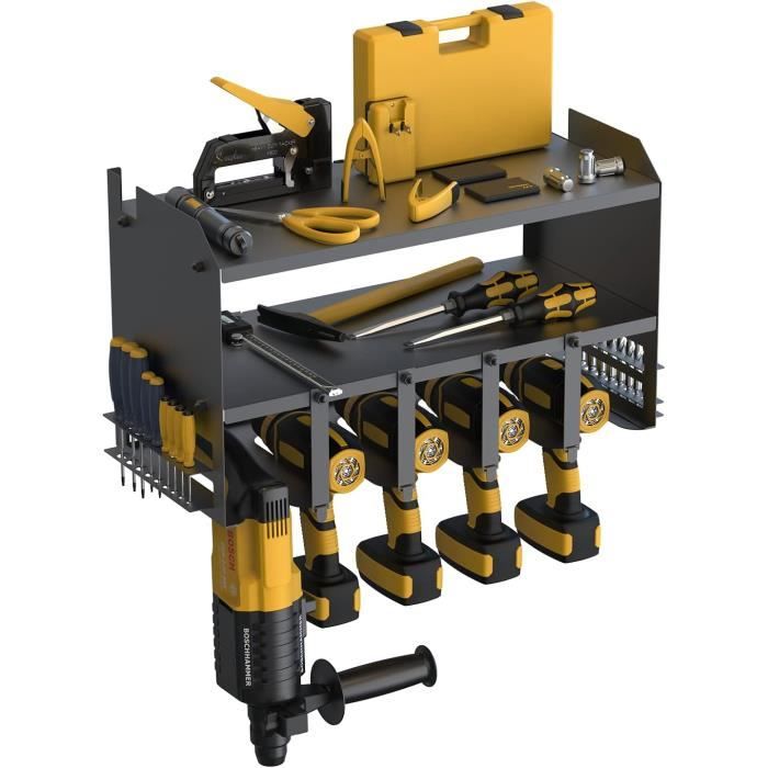 Organisateur d'Outils Électriques - A80 - Support Mural - 4 Perceuses