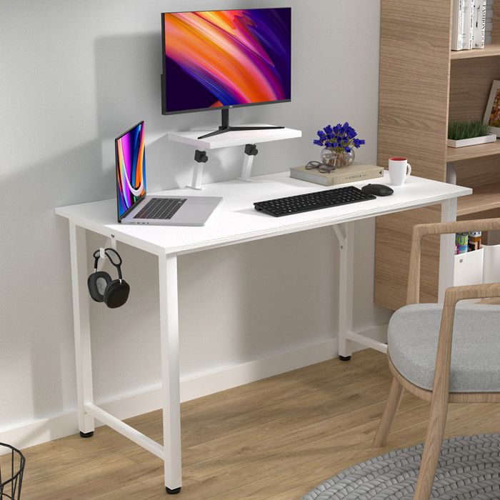 Bureau Ordinateur avec support pour écran et étagères de rangement 120 Bureau Ordinateur avec support pour écran et étagères de rangement 120