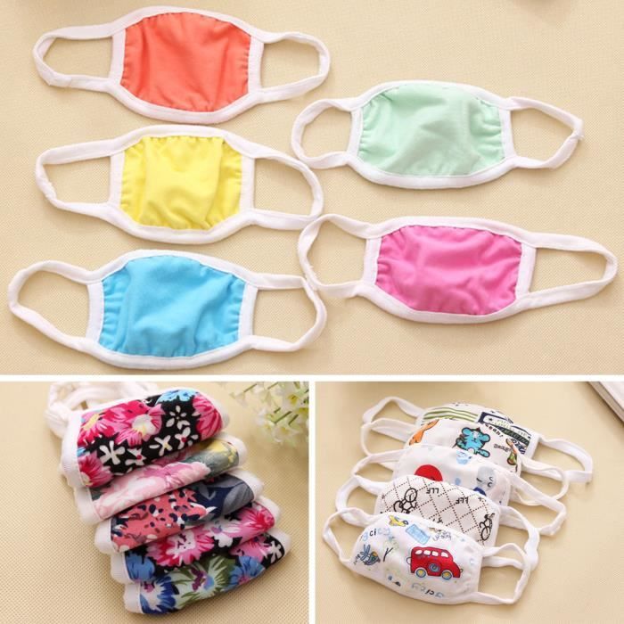 Lot De 10 Pieces Masques En Coton Pour Enfant Bebe 0 5 Ans Protecteur Anti Poussiere Coupe Vent Protection Contre Le Froid Cdiscount Maison