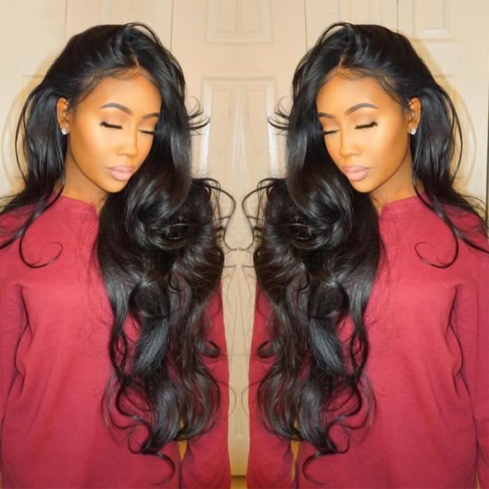 Perruque fris e sans dentelle Full Lace Wigs Femmes Noir An 291