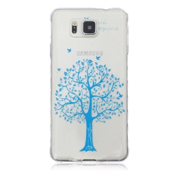 Arbre Bleu Oiseau Dessin Coque Transparent Doux Protection Tpu Pour Samsung Galaxy Alpha Sm G850 Achat Coque Bumper Pas Cher Avis Et Meilleur Prix Cdiscount
