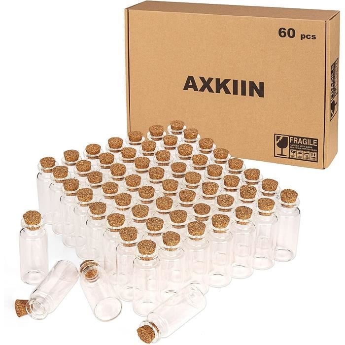 Lot De 5 Mini Bouteilles En Verre 7ml Avec Bouchon Aluminium - Bouteilles à Souhaits Ornementales Porte-Clés