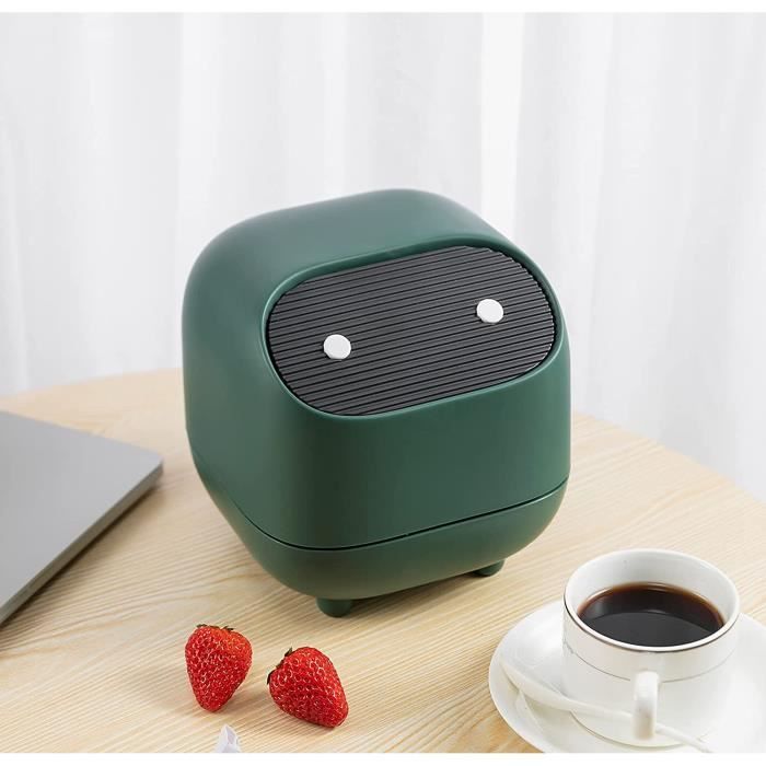 Mini Poubelle De Bureau Avec Couvercle - Porte-stylo, Rangement Compact | Pour Bureau, Voiture