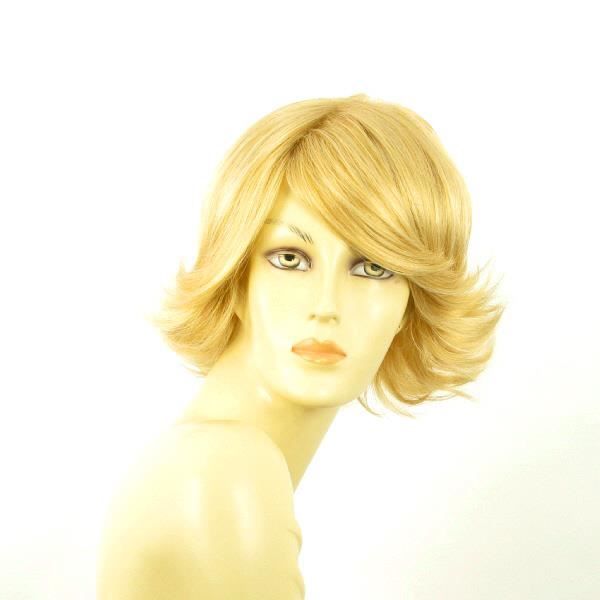 Perruque Courte Blonde Foncée Florence 27 - Synthétique, Taille Moyenne, Neuve