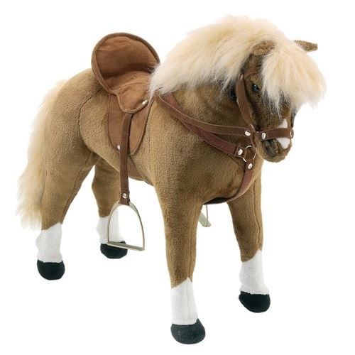 cheval porteur peluche