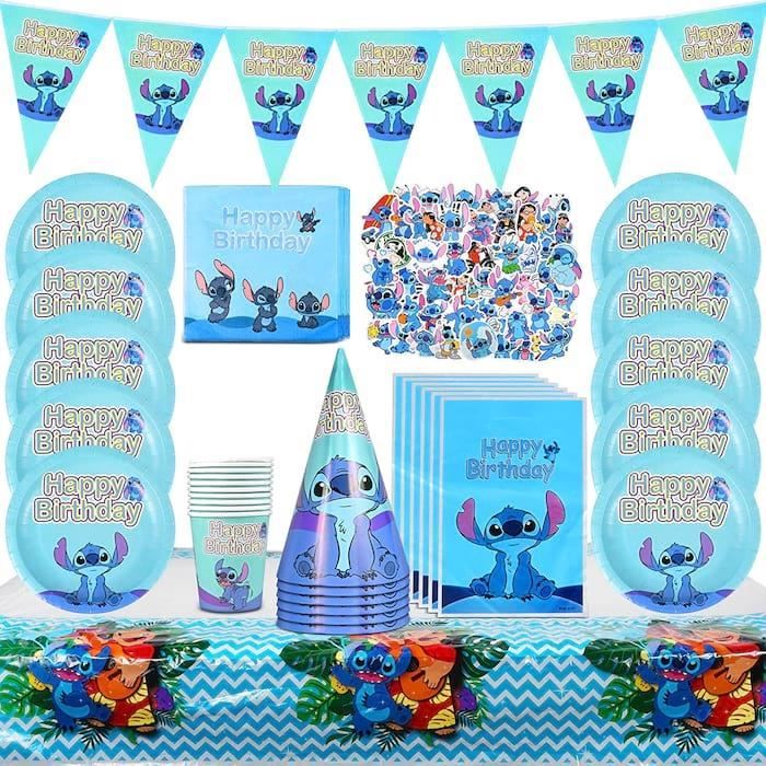 Stitch Ensemble Décorations D anniversairelilo & Vaisselle Fête D  anniversaire Enfantsfournitures - Cdiscount Maison