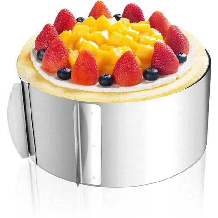 Guowall Lot De 4 Anneaux à Tarte Inoxydable – Diamètres 6/10/15/20 Cm, Hauteur 2 Cm – Cercle Pâtisserie Réutilisable, Anti-Adhésif, Parfait Pour Entremets, Quiches, Desserts