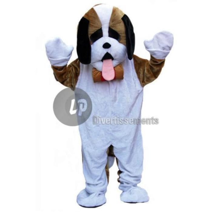 Déguisement mascotte de chien saint bernard en peluche adulte Cdiscount Jeux Jouets