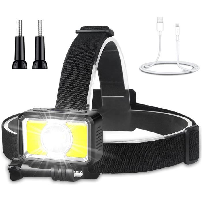 Avaspot Lampe Frontale LED Lampe de Poitrine,7 Modes 1000 Lumens Léger  Torche Frontale Rechargeable USB Étanche Puissante pour C,55 - Cdiscount  Sport