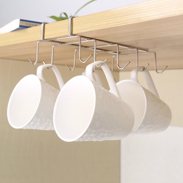 Porte Verre Mug Tasse Support Cintre Sous Etagere Meuble Rangement