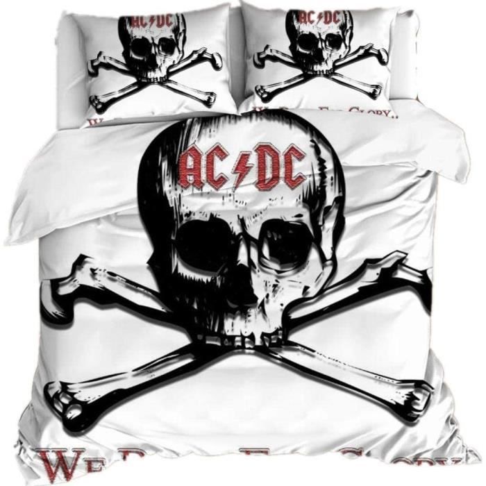 Groupe de musique rock AC - DC 3D dessin animé housse de couette ...