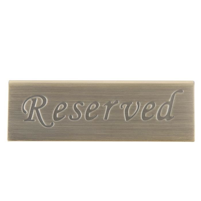 2x Acier Inox réservé table SIGNE Restaurant Support Pour Réserver des sièges