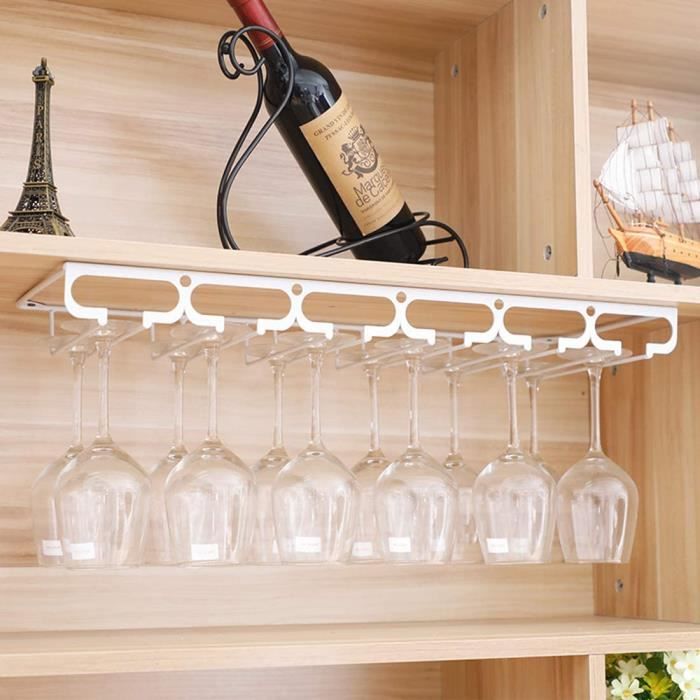 Porte-Verres à Vin Dianoo - Support Murial 2 Rangées En Inox - Pour Verres à Pied