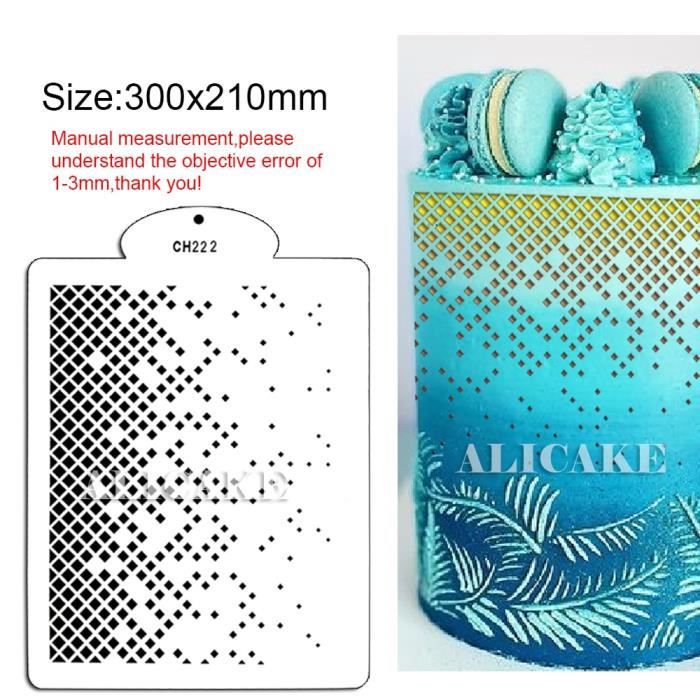 Pochoirs à Gâteau Réutilisables – 6 Pièces En Plastique Alimentaire, 15 X 35 Cm – Motifs Dentelle Et Fleurs Pour Décoration Pâtisserie, Chocolat, Desserts