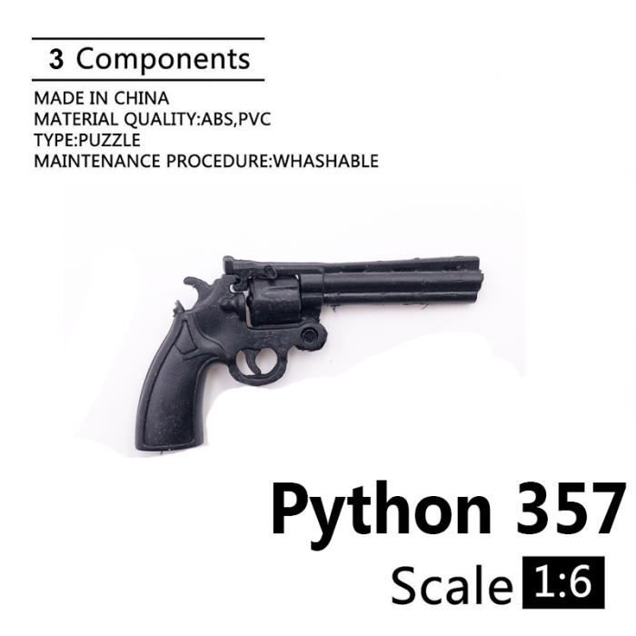 Modèle de pistolet Revolver 4D de 12 pouces, 1:6, pour figurine d'action en plastique, accessoire d'arme de s