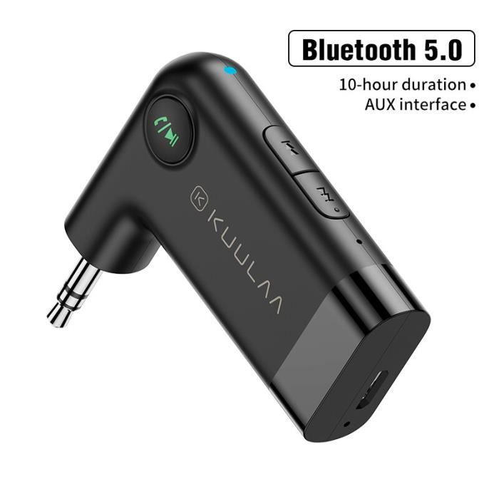 Accessoire réseau,transmetteur Bluetooth 5.0 Aux 3.5,adaptateur sans fil  Jack 3.5mm,pour PC,TV,casque Audio- Black-Bluetooth v5.0[B]