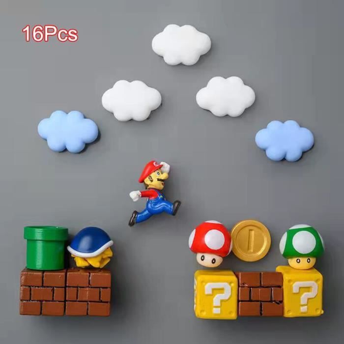 Décoration murale,Super Mario, réfrigérateur aimant pour TV FC, autocollant à jouer au japon