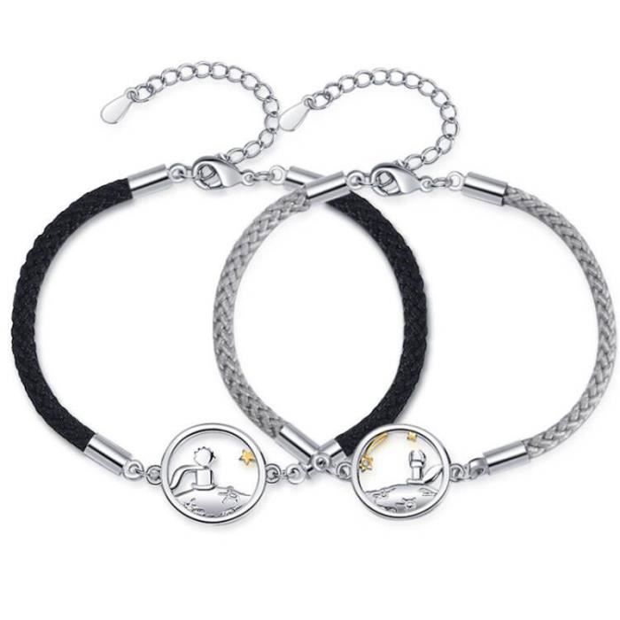 Bracelet De Couple Petit Prince Et Renard, 2 Pièces, Pour Amoureux