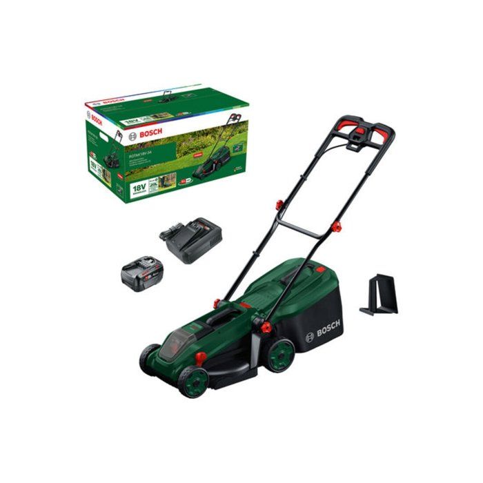 Tondeuse à gazon sans fil Bosch ROTAK 18V 34 34 cm 18V 5 Niveaux