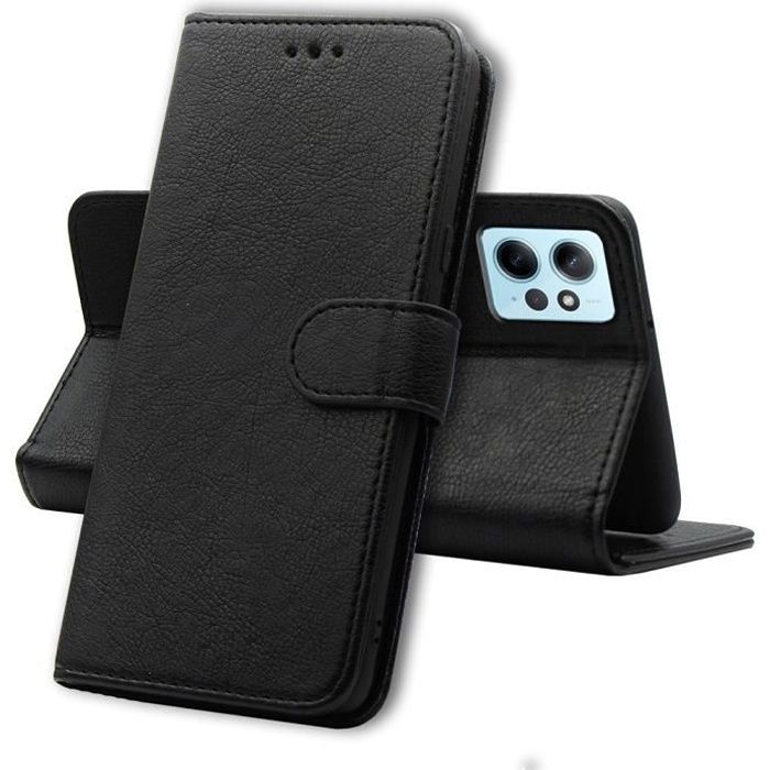 Custodia Portafoglio Con Sportellino Per Redmi Note 10 Pro Max, In Pelle Sintetica, Nera, Con Slot Per Carte